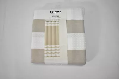 $21.49 • Buy Sonoma Goods For Life Spa Shower Curtain Taupe 70  X 72  Polyester 11SNMEDWSC1