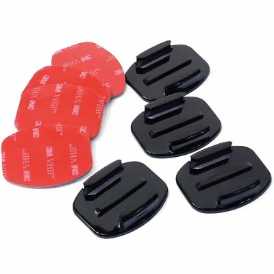 $10.99 • Buy 4x Flat & 4x Curved Mounts Inc 3M VHB Adhesive Sticky Sticker Pads GoPro Go Pro