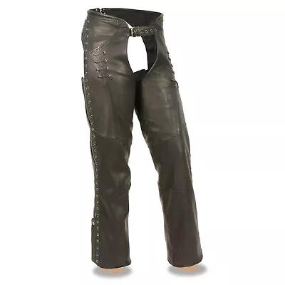 Women's Lightweight Hip Set Chaps With Lace And Grommet Detail • £143.81