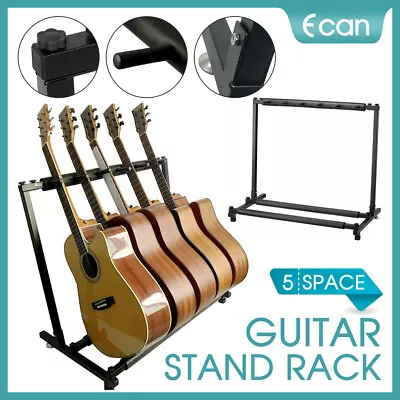 $32.49 • Buy Metal Padded Foam Stylish Guitar Stand Fits 5 Guitars Tidy Storage Display Rack