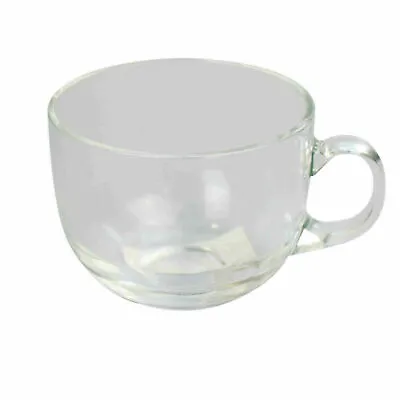 £6.99 • Buy 450ML Cappuccino Glasses Handle Coffee Tea Cups Hot Drink Glass Mugs G3398 UK