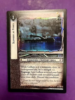 Lord Of The Rings CCG Reflections Foil Card  9R+29 Slippery As Fishes. NR Mint • £25