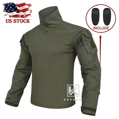 KRYDEX G3 Combat Shirt Tops Army Uniform With Tactical Elbow Pads Ranger Green • $39.95