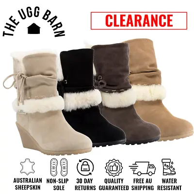 CLEARANCE | UGG High Wedge Boots | Australian Sheepskin Water Resistant | Women • $59