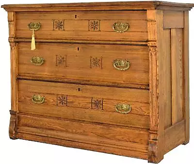 Antique Eastlake Style Chest Of Drawers Entryway Console • $1300