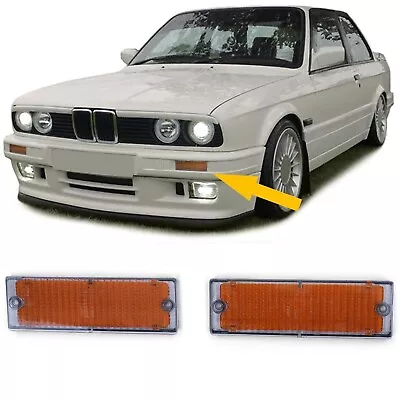 Smoked Orange Front Indicator Lens / Covers For Bmw E30 3 Series 10/1987-12/1993 • $37.24