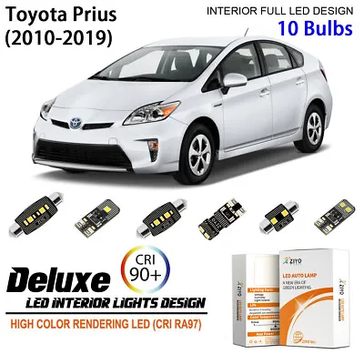 10 Bulb LED Interior Light Kit Xenon White Dome Light For 2010-2019 Toyota Prius • $20.25