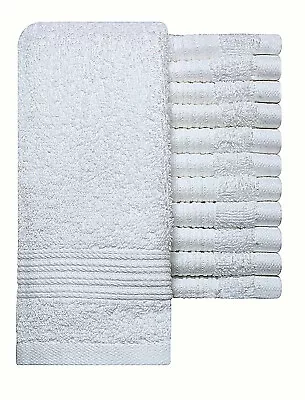 Pack Of 12 Premium Quality Face Cloth Towels 100% Cotton Flannels Wash Cloth • £12.99