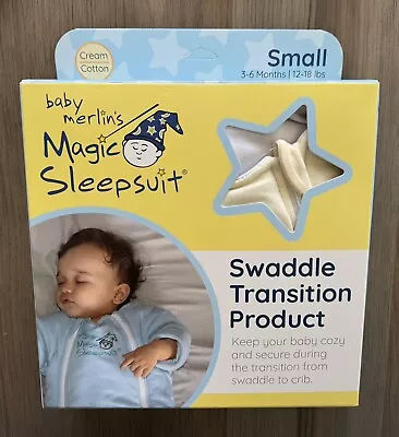 New Baby Merlin's Magic Sleepsuit Cream Transition Swaddle Wrap 3-6 Months • $33.99