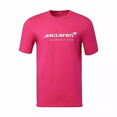 McLaren F1 Men's Miami Neon Logo T-Shirt-Black/White/Vice Blue/Beetroot Purple • $19.99