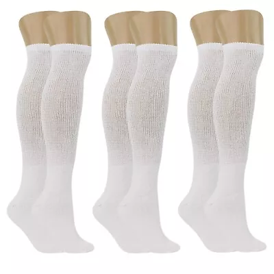 Men's Diabetic Knee High CREW Socks   Circulatory~Health~Cotton~Over The Calf  • $6.99