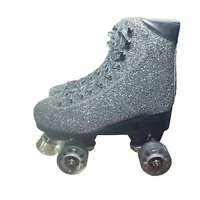 Zara Glitter Rhinestone Quad Roller Skates Limited Edition - Women's Size 6.5 • $159.99