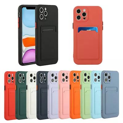 $8.68 • Buy For IPhone 13 12 11 Pro Max X XR XS 8 7+Plus SE Wallet Card Slim Soft Cover Case