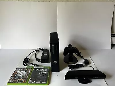 Microsoft Xbox 360 S Slim 4GB Console System Bundle With Kinect And Controller • $75