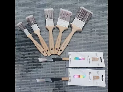 7 Pieces Hamilton Expression Next Generation Synthetic Bristle Flat Paint Brush. • £19.99