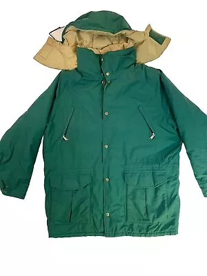 LL Bean Maine Warden’s Parka Mens Size L Goretex Thinsulate Green With Hood • $123