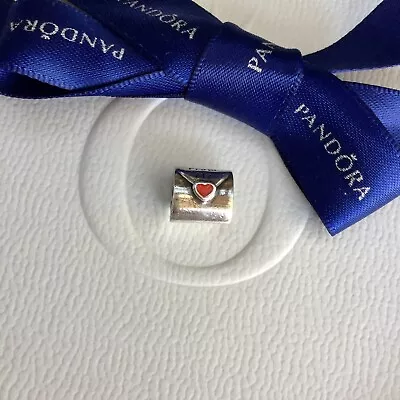 $27 • Buy Authentic Pandora Red Enamel To My Love From Me Note Letter Charm #790894EN09