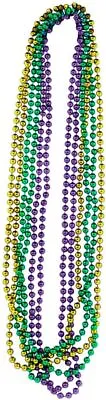 PMU Mardi Gras Metallic Beads Carnival Party Necklace Party Favor • $4.99