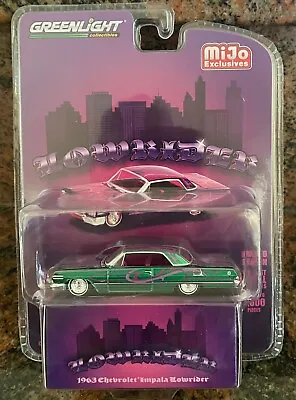 1/64 Greenlight Mijo Exclusives Lowriders 1963 Chevrolet Impala Purple Chase Car • $95