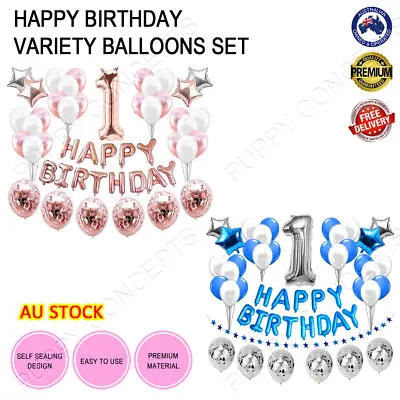 Happy Birthday Foil Balloon Set Celebration Decoration Anniversary Party Variety • $15.66