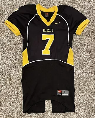 Missouri Tigers Mizzou Nike Authentic Football Jersey Black #7 $90 MSRP Large • $45