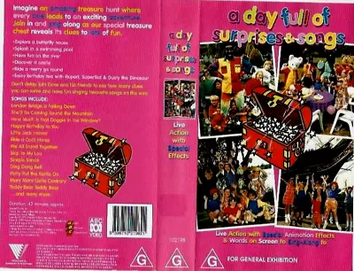 Abc ~a Day Full Of Surprises And Songs ~ A Rare Find~ Vhs Pal Video • £61.97