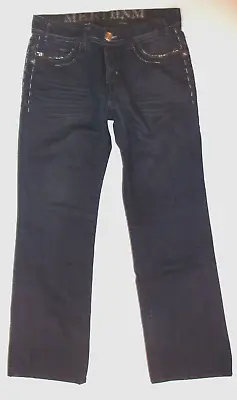 Men's MEK DNM Beijing Slim Boot Button Fly Blue Jeans Size 34W/33.5L • $34.32