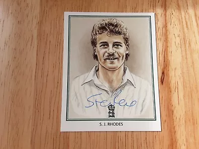 £4.99 • Buy STEVE RHODES (England) Signed CPS Worcestershire Test Cricketers Trading Card