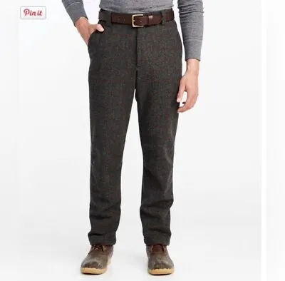 L.L Bean Men's Maine Guide Wool Pant Malone Plaid Size 38/33 • $95