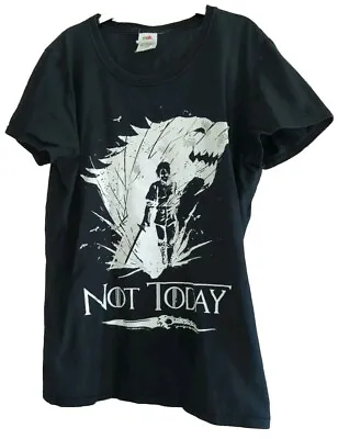 Ladies Black Large Game Of Thrones Arya Stark T-shirt • £1.20