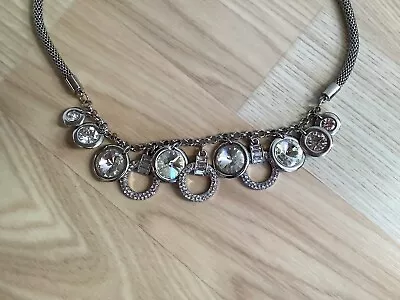 Marks And Spencer Silvertone Crystal Necklace. Never Worn. Stunning. • £10.50