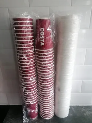 Costa Coffee Cups Large Paper Disposable With Lid 16oz/470ml(Pack Of 30) • £12.99