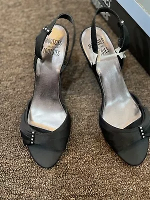 Mootsies Tootsies Collection Black Satin Crystal  Slide Size 8 B • $8