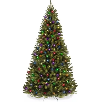 6.5 Ft Pre-Lit Premium Green Blue Fir Artificial Christmas Tree Multi Color LED • $95.60