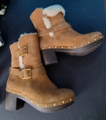 £38.99 • Buy Ugg® Australia Brea Chestnut Suede Pull On Clog Boots Uk 5.5