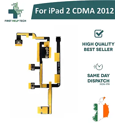 For IPad 2 CDMA 2012 Power On/Off Volume Button Mute Switch Connector Flex Cable • £4.09