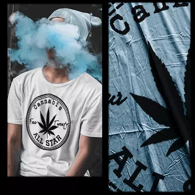 Gangster T-shirt Weed Ganja Sensi Urban Hip Hop Hustle Mafia Mob Thug White Tee  • $19.99