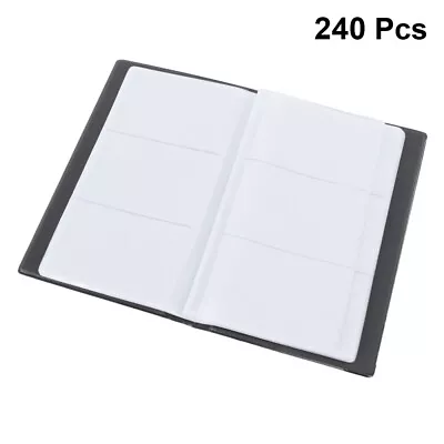 1PC Business Card Book PVC Leather Black Business Card Holder For Home Office • $10.06