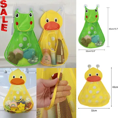 £3.59 • Buy Baby Bath Shower Toy Tidy Bag Suction Cup Bag Bathroom Organiser Storage Net Bag