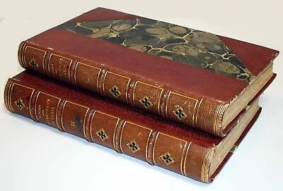 25% OFF SALE  Two Volume VICTOR HUGO 'Notres Dame' 3/4 Leather In French 6.5x4.5 • $75