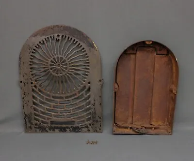 Victorian Tombstone Shape Cast Iron Wall Heat Register Grate Sunburst • $50.24