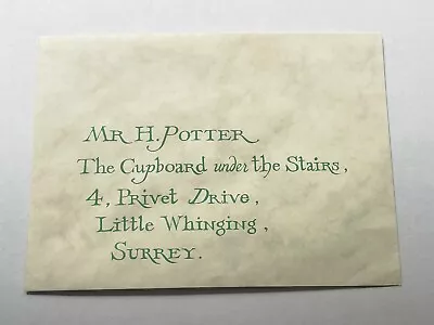 Harry Potter Original Movie Prop - Hogwarts Invitation Envelope • $2500