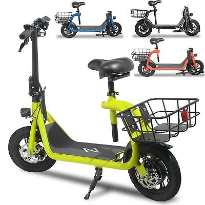 Adult Folding Electric Scooter Commuter Dual 450W Off-Road Ebike Bicycle W/ Seat • $318.99