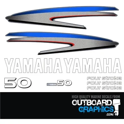 Yamaha 50hp Four Stroke Outboard Engine Decals/sticker Kit • $45.34