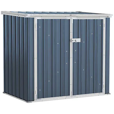 Outsunny 2-Bin Steel Rubbish Storage Shed W/ Double Locking Doors Openable Lid • £169.99