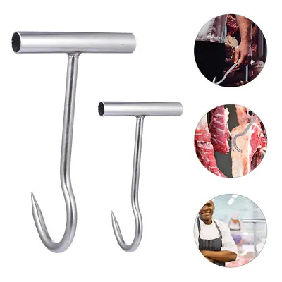 2Pcs Stainless Steel Pork Hook Bacon Hooks Turkey Fryer Accessories • $31.76