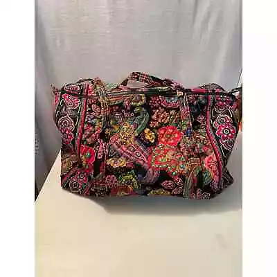 Vera Bradley Large Tote Duffle Travel Bag 21x11x11 Symphony In Hue Pattern New • $58