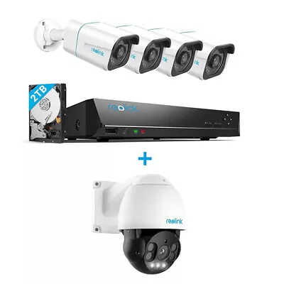 Reolink 4K 8CH PoE NVR Security Camera System Audio + 4K PTZ PoE Camera RLC-823A • $697.83