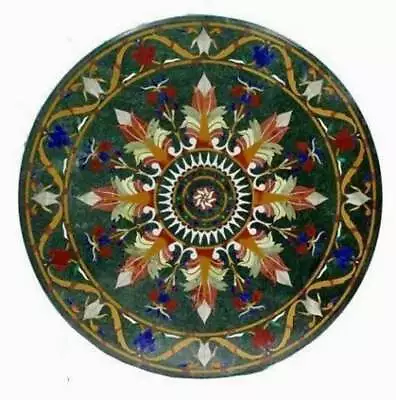 18  Table Top Inlay Marble Pietra Dura Art Dining Coffee Antique Malachite H20 • $500