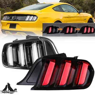 For 2015-2023 Ford Mustang LED Tail Lights Sequential Signal Lamps Euro Style • $272.75